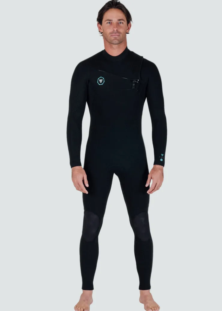 7 Seas 4-3 Full Chest Zip Wetsuit - with Jade Logos-Vissla Sale