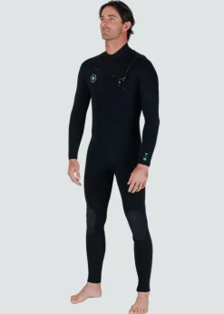 7 Seas 4-3 Full Chest Zip Wetsuit - with Jade Logos-Vissla Sale