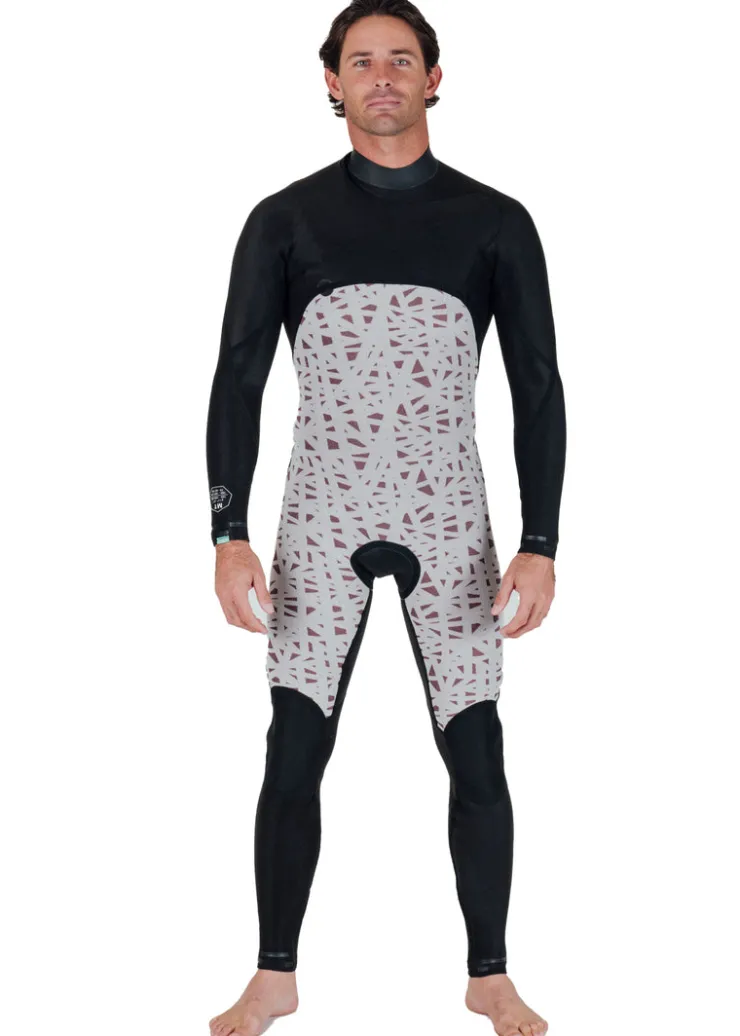 7 Seas 4-3 Full Chest Zip Wetsuit - with Jade Logos-Vissla Sale