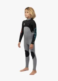 7 Seas Boys 4-3 Bolt Full Chest Zip Wetsuit-Vissla Hot