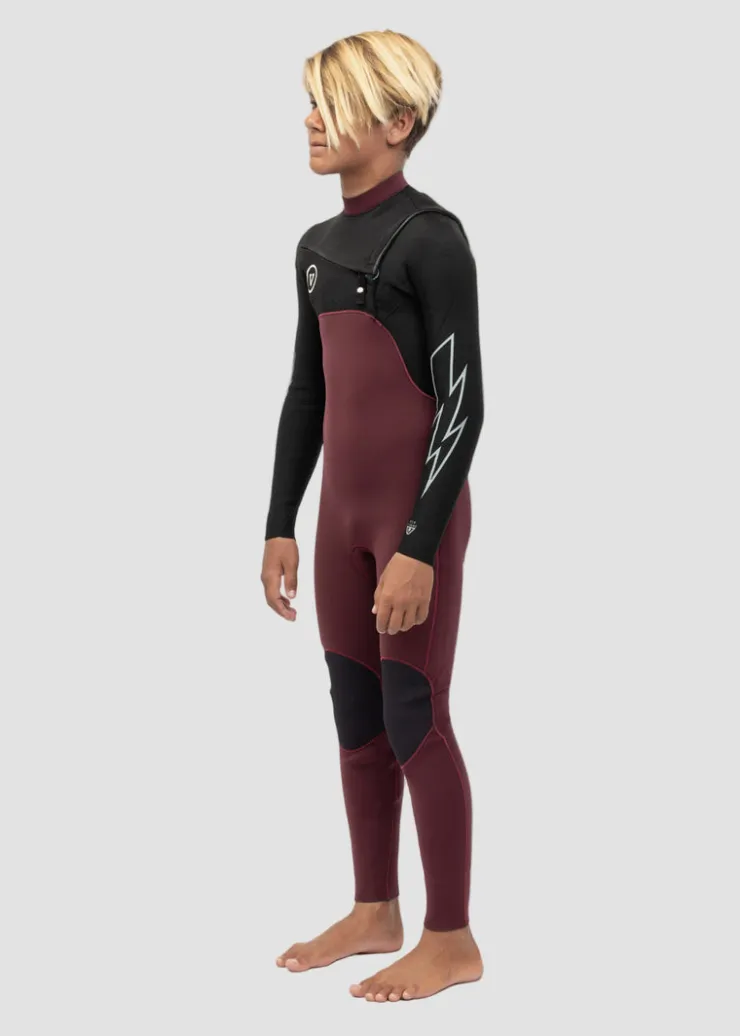 7 Seas Boys 4-3 Bolt Full Chest Zip Wetsuit-Vissla Cheap