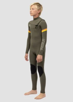 7 Seas Boys Raditude 3-2 Full Chest Zip Wetsuit-Vissla Hot