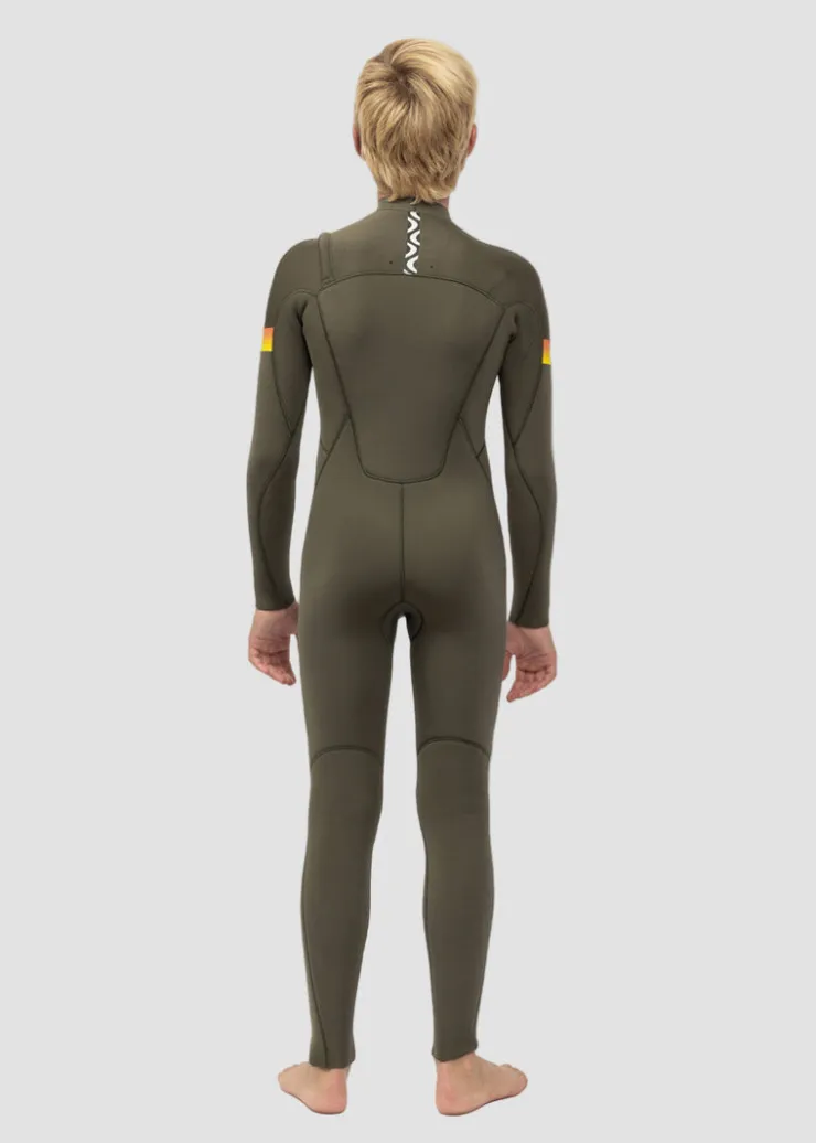 7 Seas Boys Raditude 3-2 Full Chest Zip Wetsuit-Vissla Hot