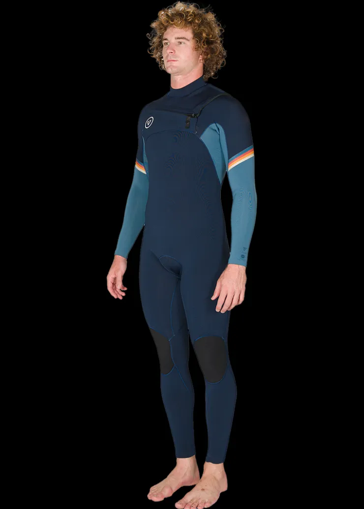 7 Seas Raditude 4-3 Full Chest Zip Wetsuit-Vissla Fashion