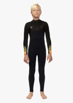High Seas Boys Fire 4-3 Full Chest Zip Wetsuit-Vissla Outlet