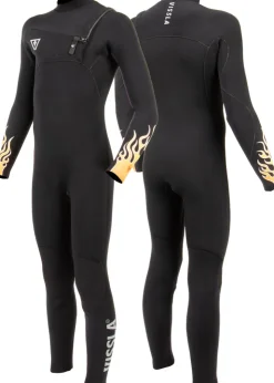 High Seas Boys Fire 4-3 Full Chest Zip Wetsuit-Vissla Outlet