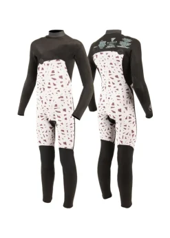 High Seas Boys Fire 3-2 Full Chest Zip Wetsuit-Vissla Hot