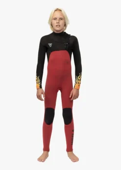 High Seas Boys Fire 3-2 Full Chest Zip Wetsuit-Vissla Cheap