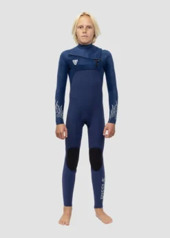 High Seas Boys Fire 4-3 Full Chest Zip Wetsuit-Vissla Fashion