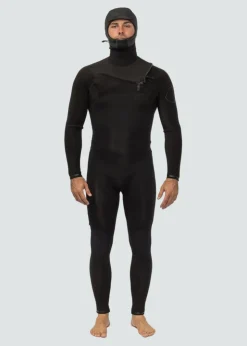 High Seas II 4-3 Full Hooded Chest Zip Wetsuit-Vissla New