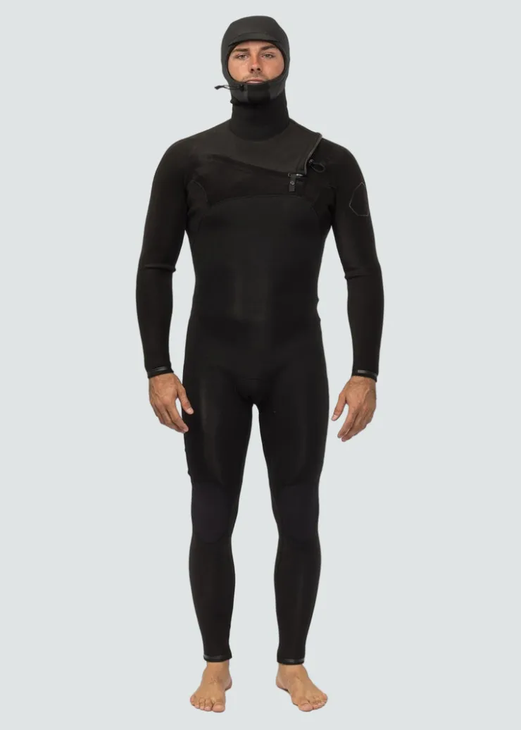 High Seas II 4-3 Full Hooded Chest Zip Wetsuit-Vissla New