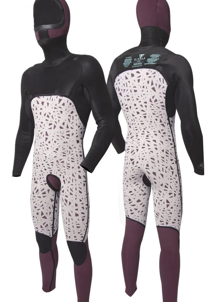 High Seas II 4-3 Full Hooded Chest Zip Wetsuit-Vissla New